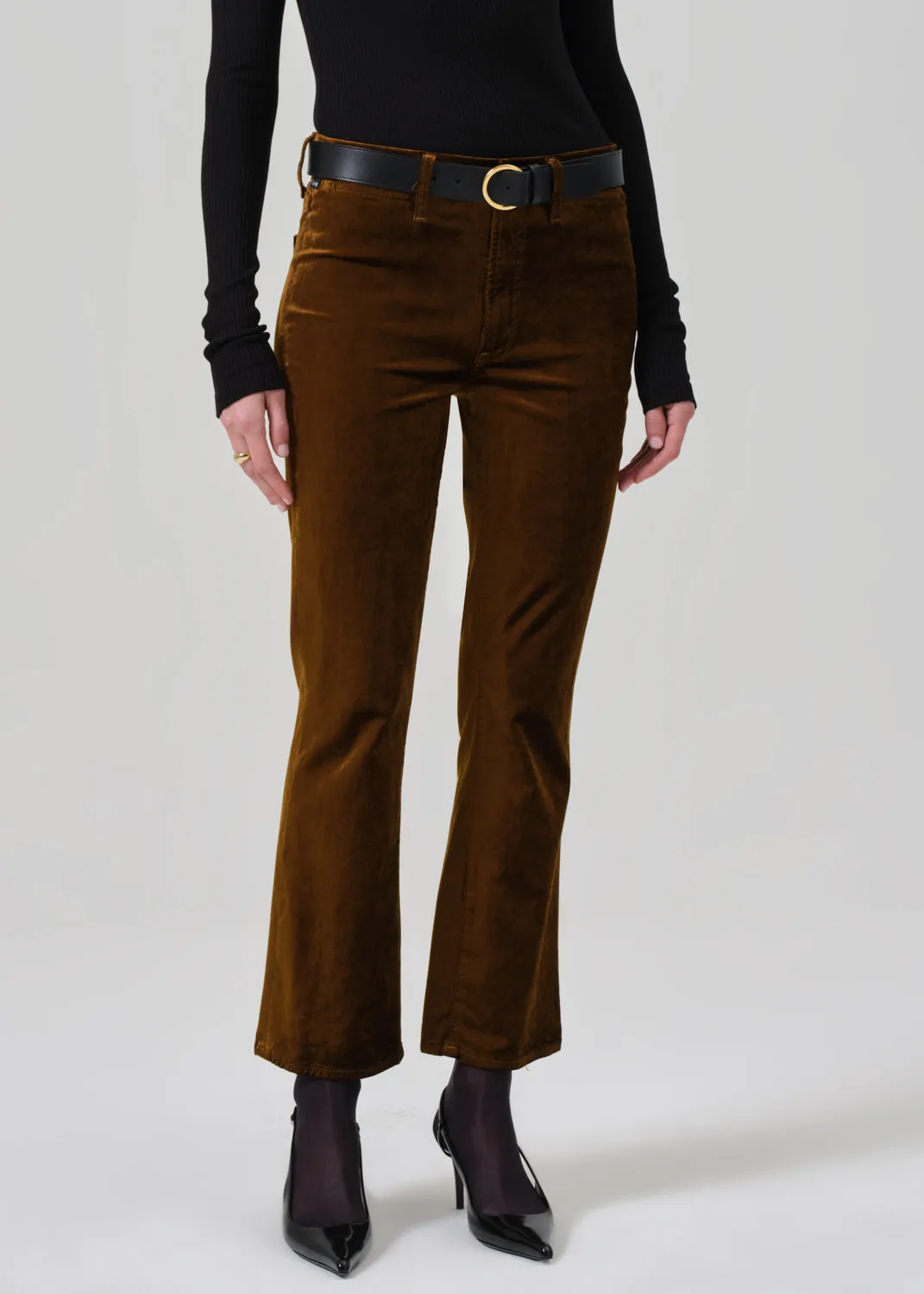 Isola Cropped Trouser Velvet in Golden sold by Citizens Of Humanity product image thumbnail 4