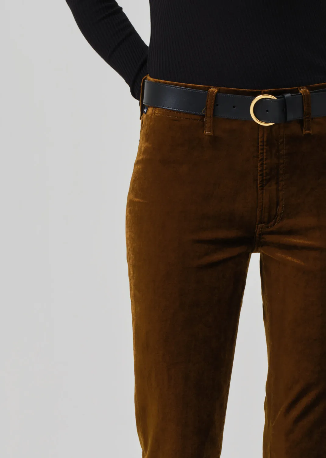 Isola Cropped Trouser Velvet in Golden sold by Citizens Of Humanity product image thumbnail 5