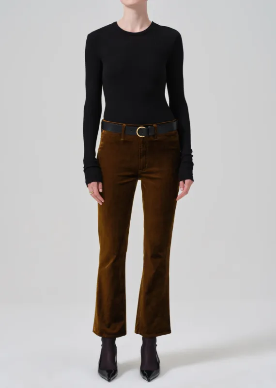 Isola Cropped Trouser Velvet in Golden sold by Citizens Of Humanity