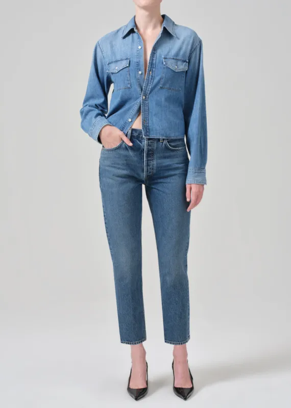 Charlotte High Rise Straight in First Class sold by Citizens Of Humanity