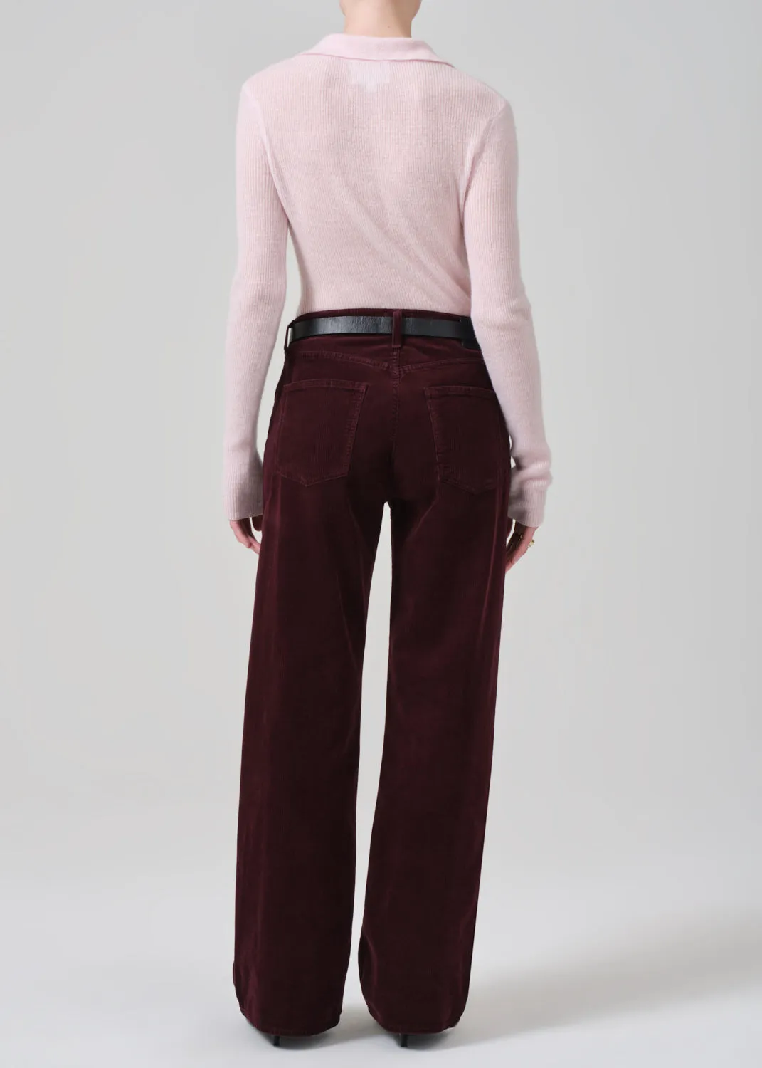 Annina High Rise Wide Leg 30" Corduroy in Bordeaux sold by Citizens Of Humanity product image thumbnail 3