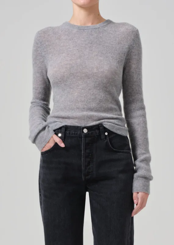 Alessia Crewneck Sweater in Dark Heather Grey sold by Citizens Of Humanity