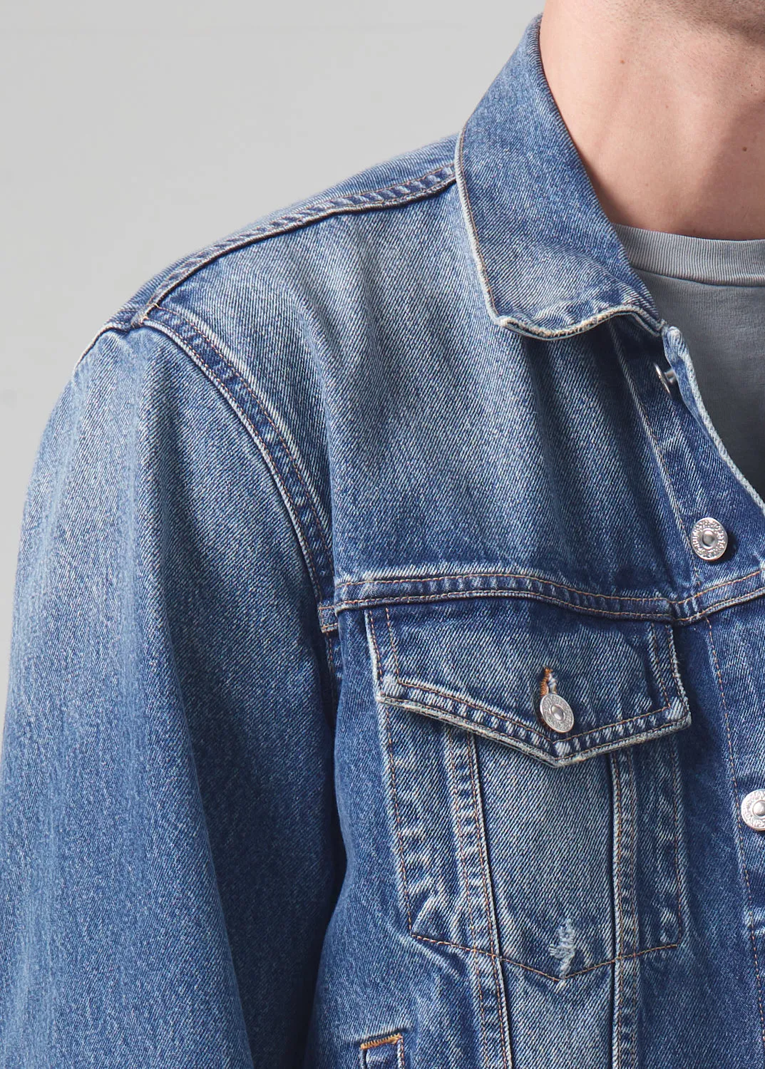 Bamford Denim Jacket in Siren sold by Citizens Of Humanity product image thumbnail 5