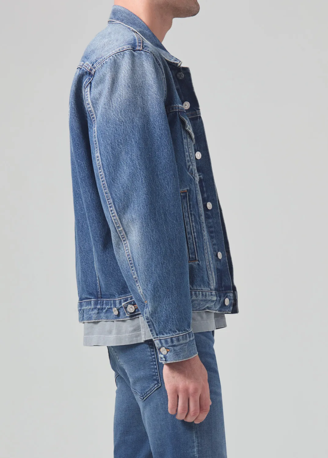 Bamford Denim Jacket in Siren sold by Citizens Of Humanity product image thumbnail 4