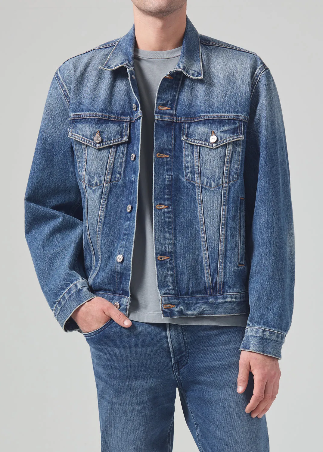 Bamford Denim Jacket in Siren sold by Citizens Of Humanity product image thumbnail 2