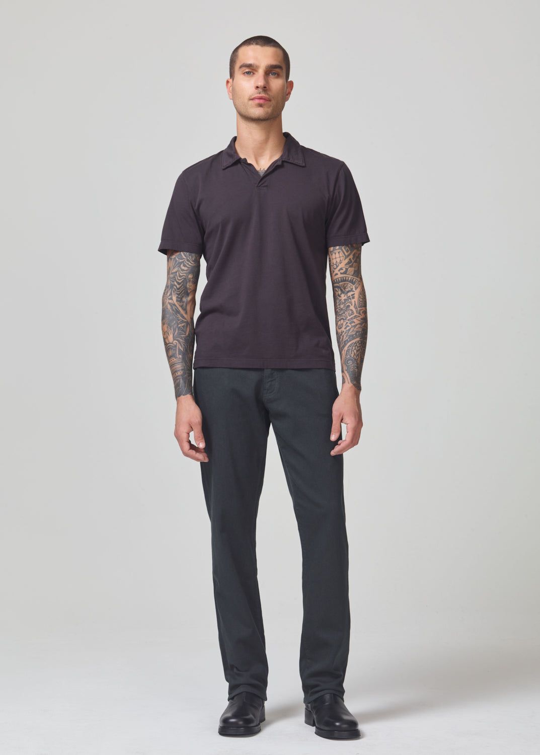 Gage Slim Straight Soft Weft in Seaweed sold by Citizens Of Humanity