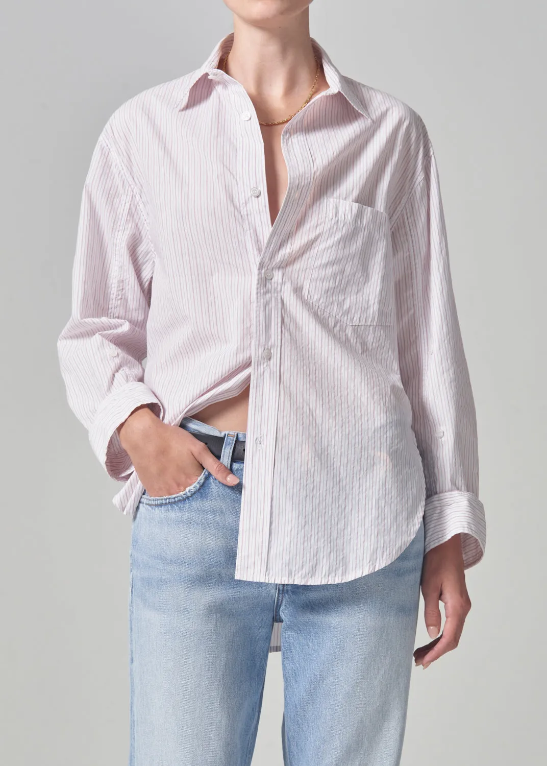 Kayla Shirt in Raspberry Stripe sold by Citizens Of Humanity