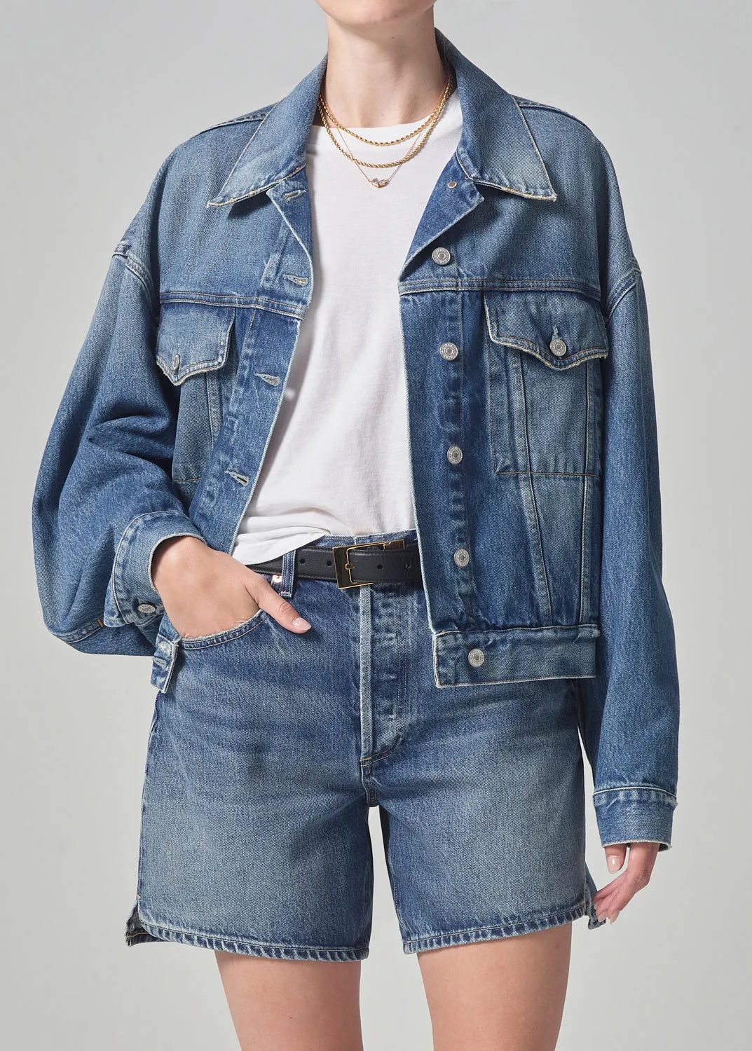 Quira Puff Denim Jacket in Santos sold by Citizens Of Humanity