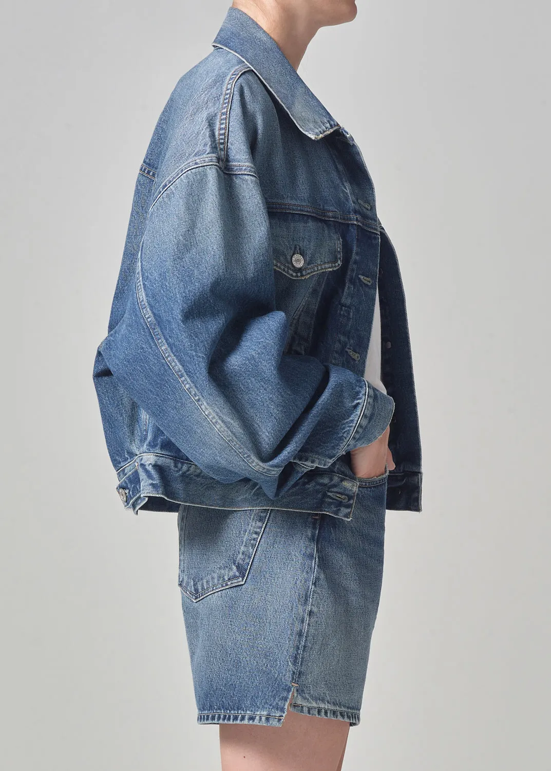 Quira Puff Denim Jacket in Santos sold by Citizens Of Humanity product image thumbnail 4
