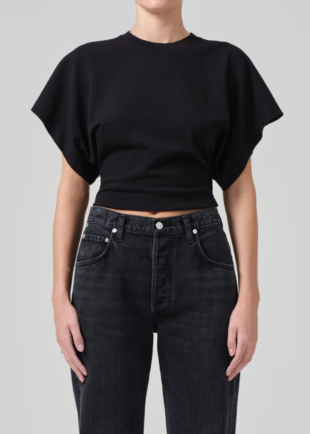 Fiora Origami Tee in Black sold by Citizens Of Humanity