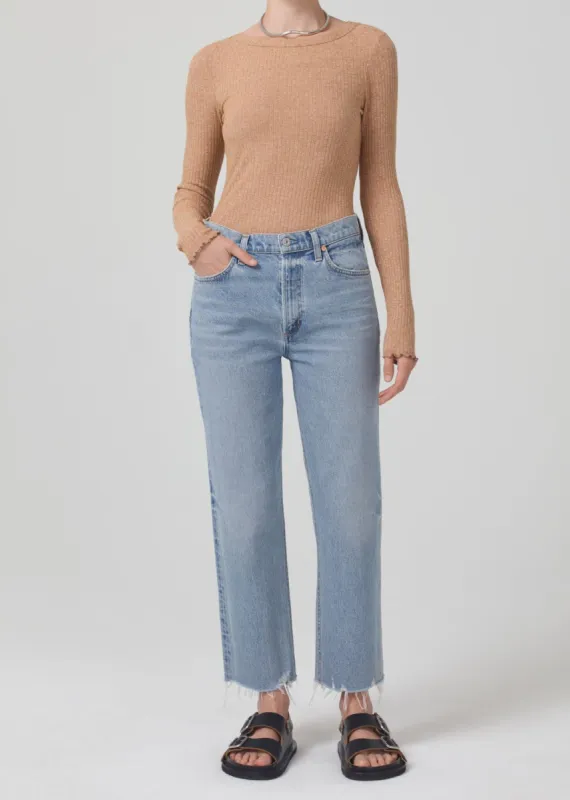 Daphne Crop High Rise Stovepipe in Checkmate sold by Citizens Of Humanity