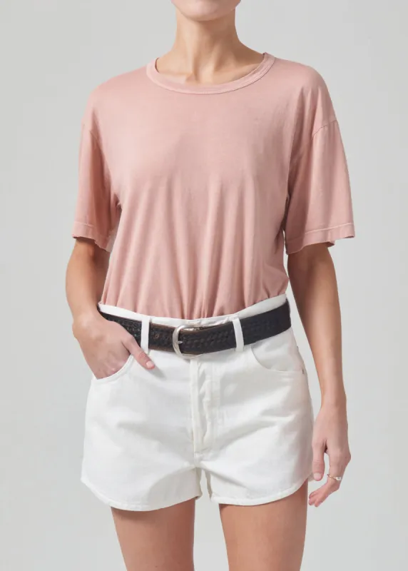 Elisabetta Relaxed Tee in Mineral Roselle sold by Citizens Of Humanity