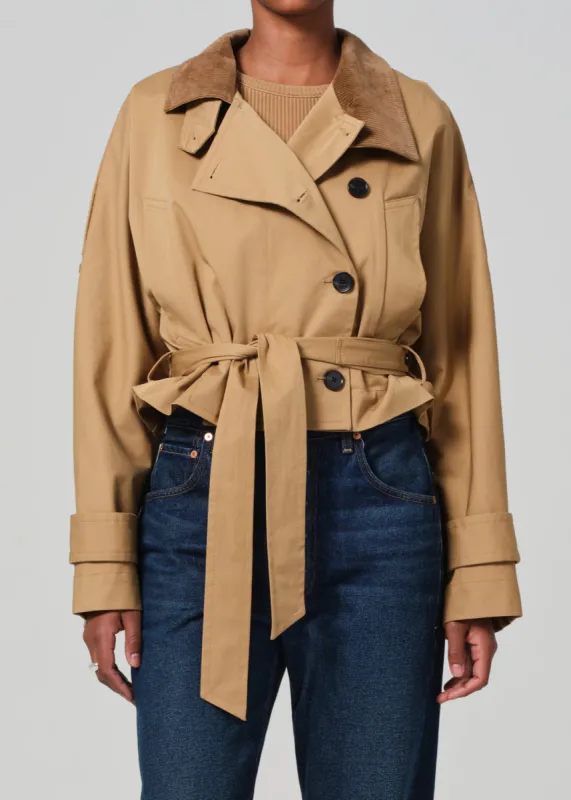 Kiernen Cropped Barn Jacket in British Tan sold by Citizens Of Humanity