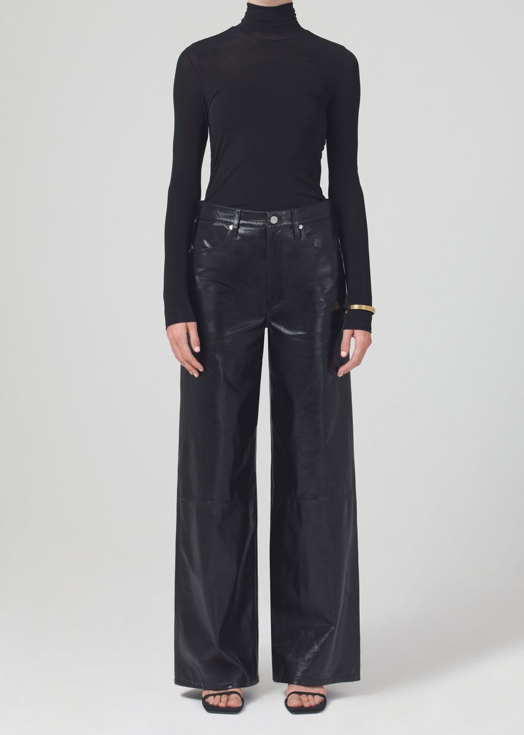 Annina High Rise Wide Leg 33" Patent Leather in Black sold by Citizens Of Humanity