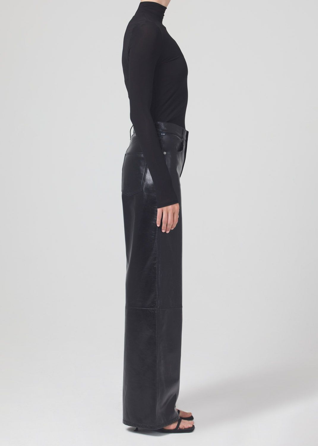 Annina High Rise Wide Leg 33" Patent Leather in Black sold by Citizens Of Humanity product image thumbnail 3