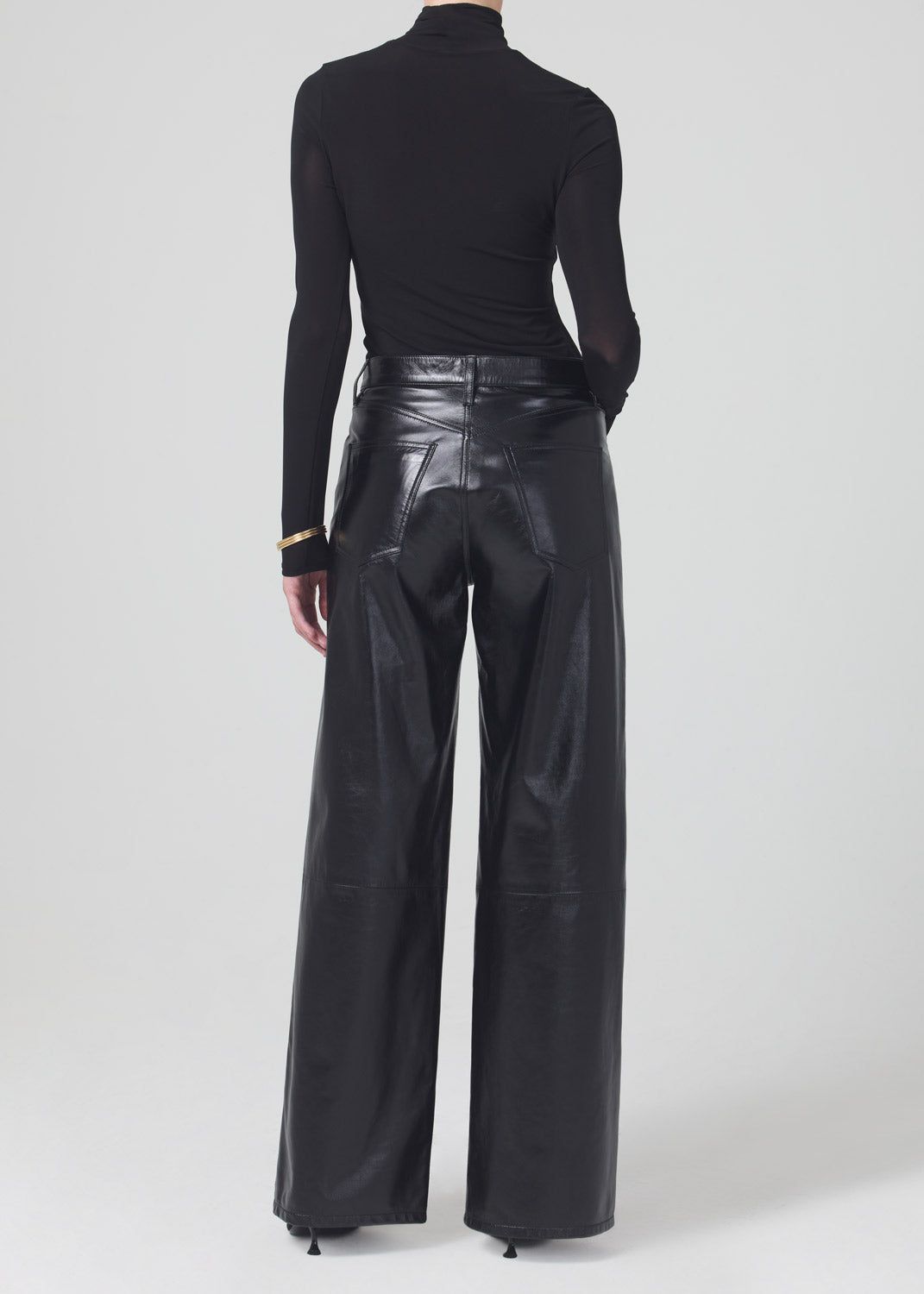 Annina High Rise Wide Leg 33" Patent Leather in Black sold by Citizens Of Humanity product image thumbnail 2