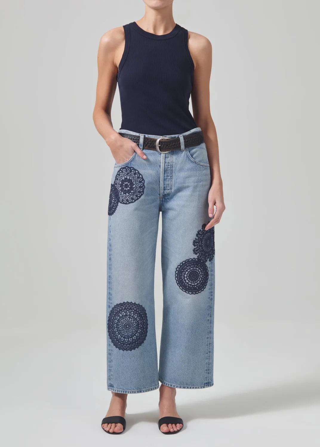 Crochet Gaucho Vintage Wide Leg in Tidal sold by Citizens Of Humanity