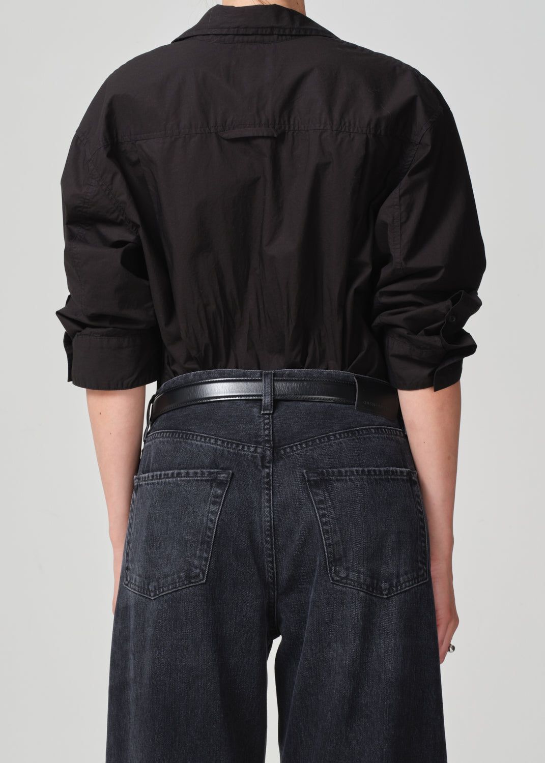 Aave Oversized Cuff Shirt in Black sold by Citizens Of Humanity product image thumbnail 2