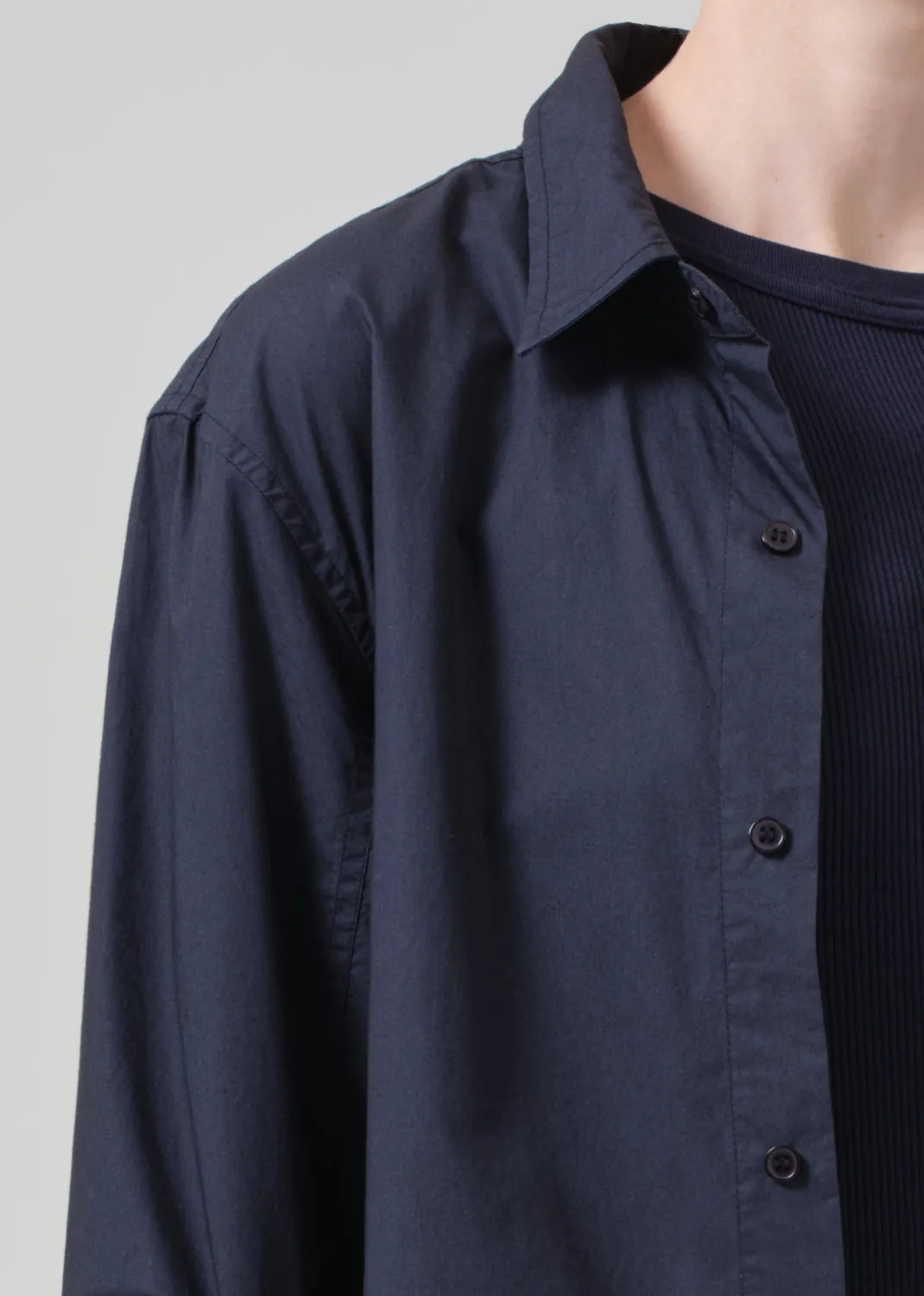 Kayla Shrunken Shirt in Navy sold by Citizens Of Humanity product image thumbnail 4