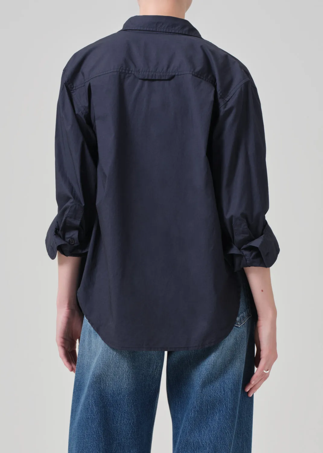 Kayla Shrunken Shirt in Navy sold by Citizens Of Humanity product image thumbnail 2
