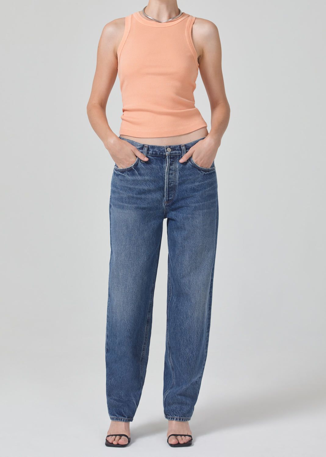 Isabel Rib Tank in Papaya sold by Citizens Of Humanity product image thumbnail 5