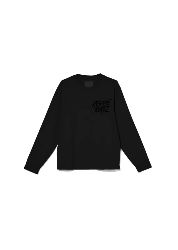 Reggae Girlz Unisex Long Sleeve Tee in Jet Black sold by Citizens Of Humanity