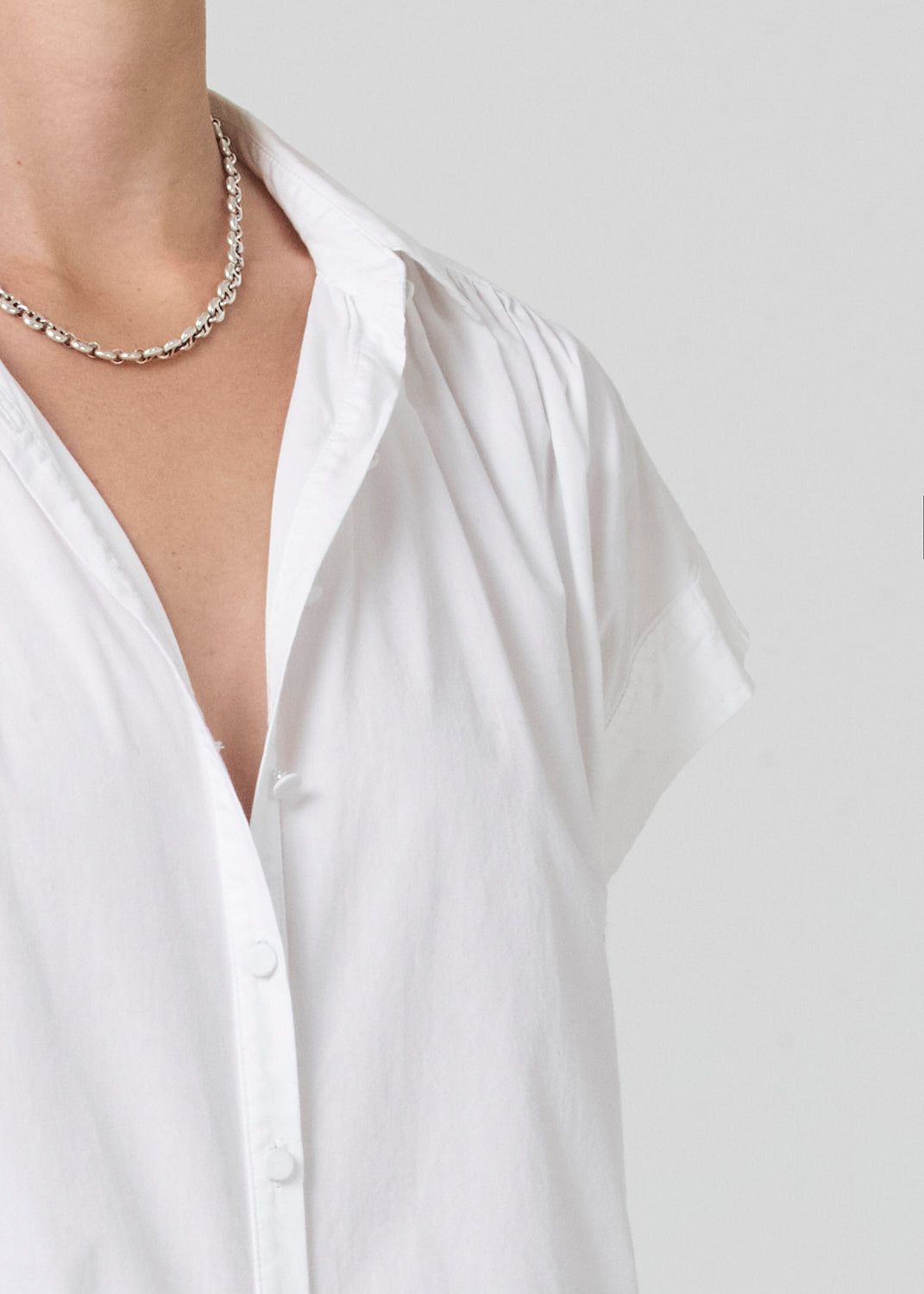 Penny Short Sleeve Blouse in White sold by Citizens Of Humanity product image thumbnail 4