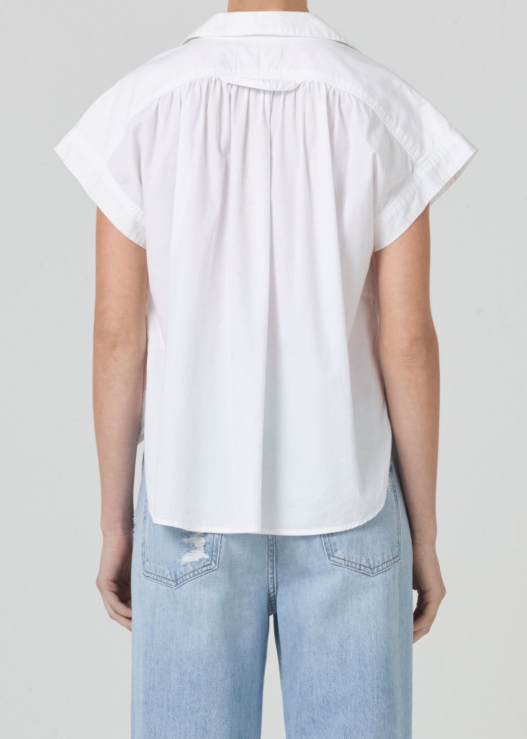 Penny Short Sleeve Blouse in White sold by Citizens Of Humanity product image thumbnail 2