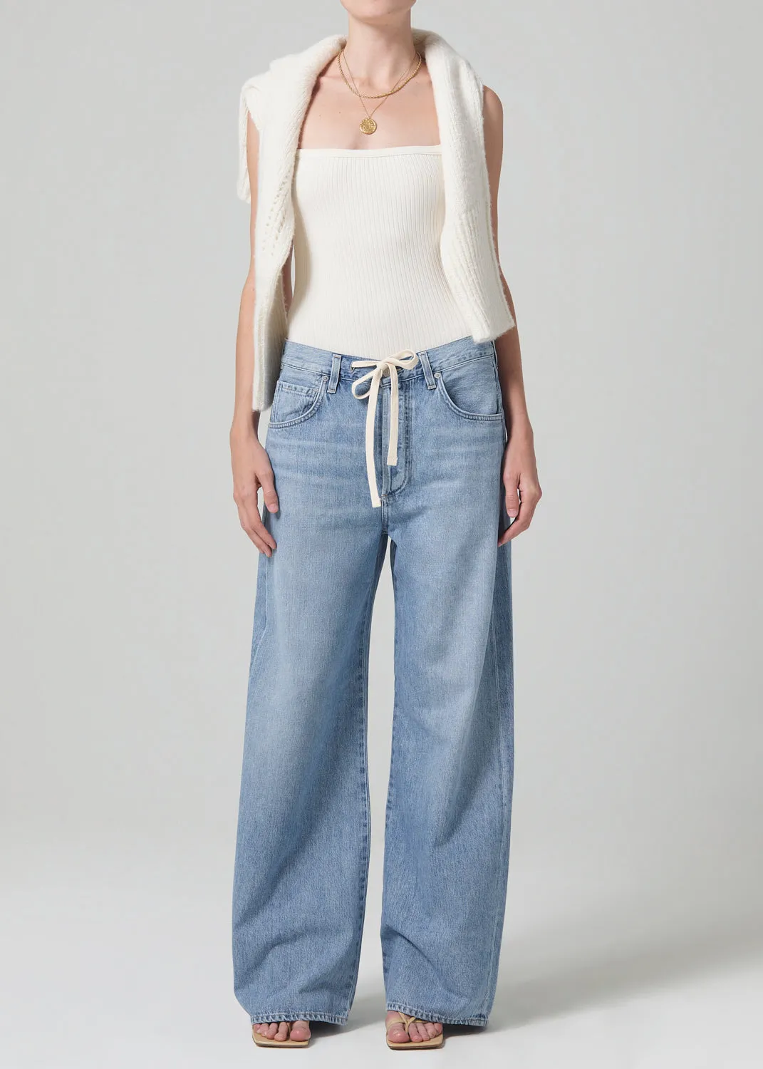 Brynn Drawstring Trouser in Blue Lace sold by Citizens Of Humanity