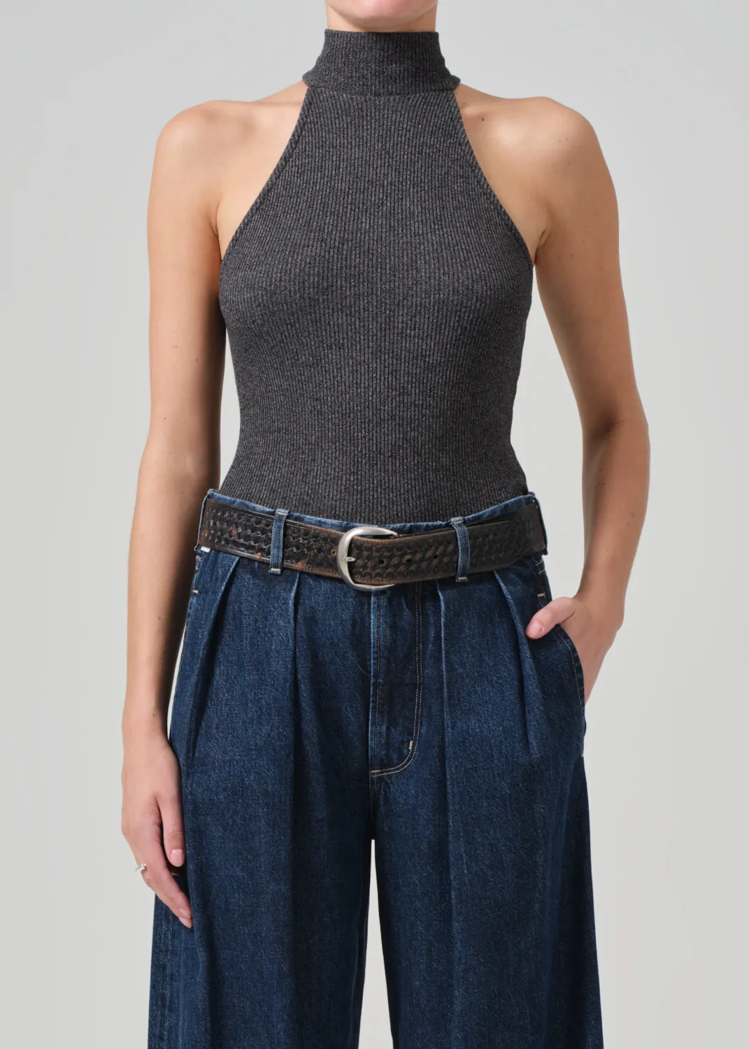 Dani Sleeveless Mock Neck in Black sold by Citizens Of Humanity