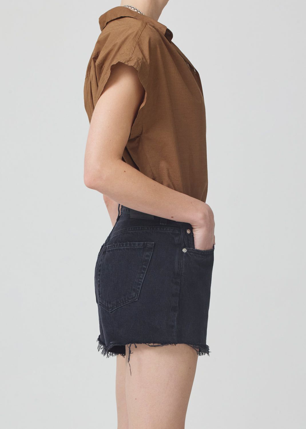 Penny Short Sleeve Blouse in Malt Ball sold by Citizens Of Humanity product image thumbnail 3