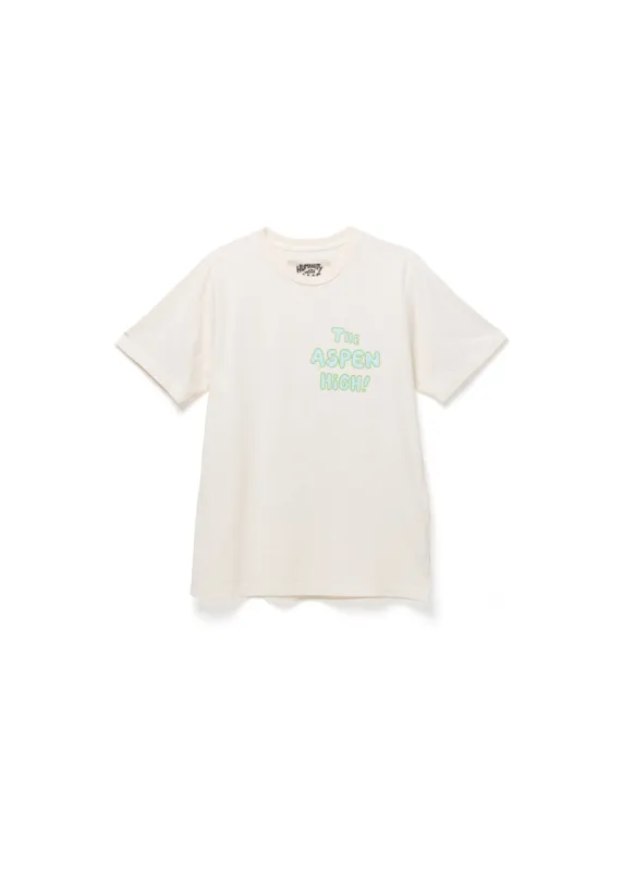 The Haas Brothers Aspen High Adult Unisex Short Sleeve Tee in Cream made by Citizens Of Humanity