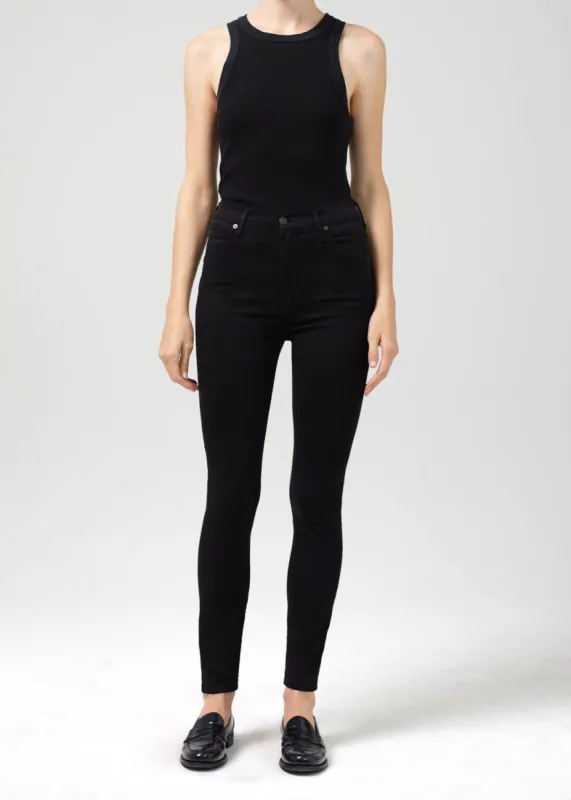 Chrissy Long High Rise Skinny in Plush Black sold by Citizens Of Humanity