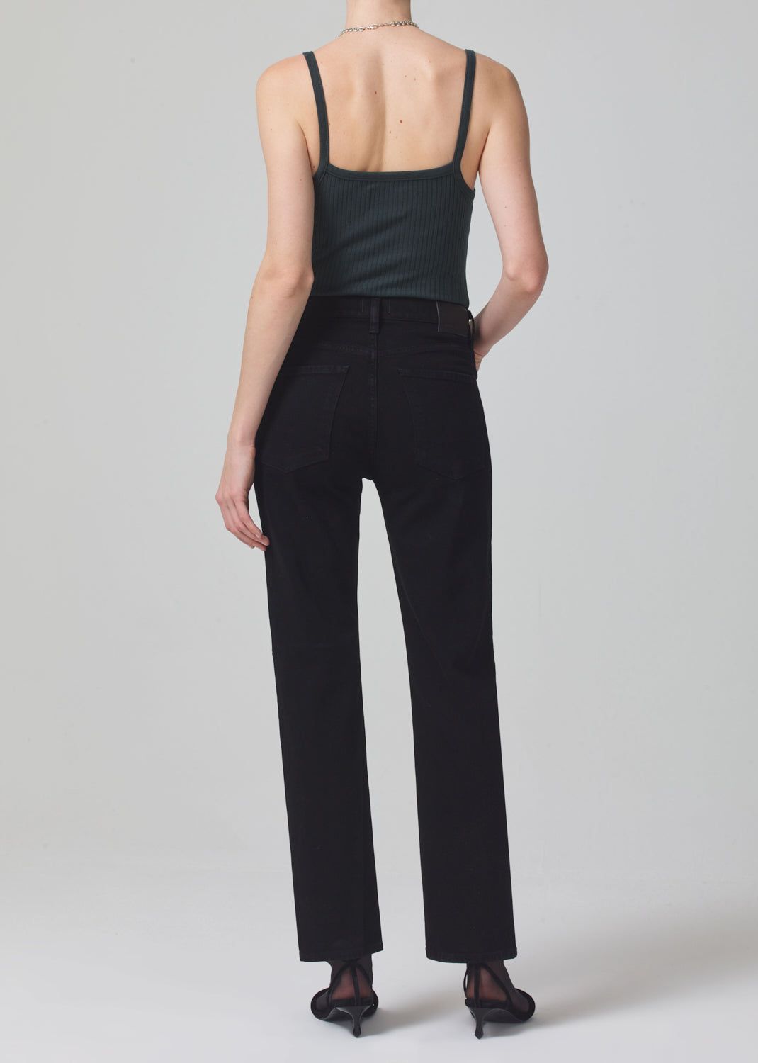 Daphne High Rise Stovepipe Exposed Fly in Jet Black sold by Citizens Of Humanity product image thumbnail 2