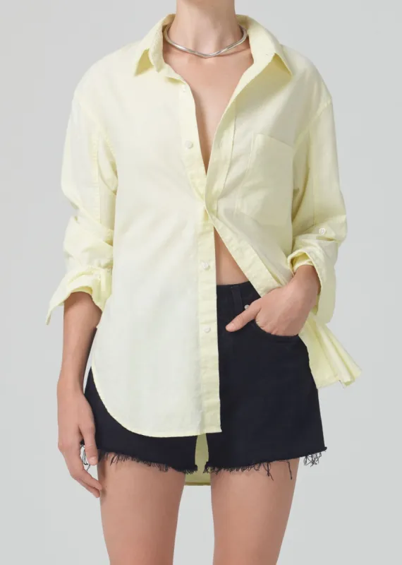 Kayla Shirt in Oxford Baby Yellow sold by Citizens Of Humanity
