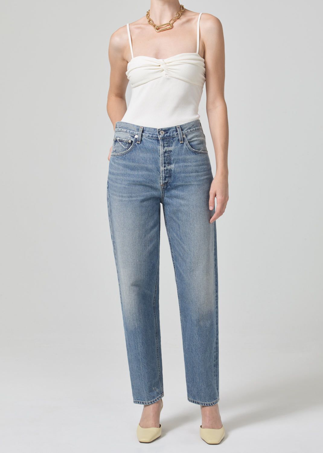 Emi Twist Tank in Milque sold by Citizens Of Humanity product image thumbnail 5