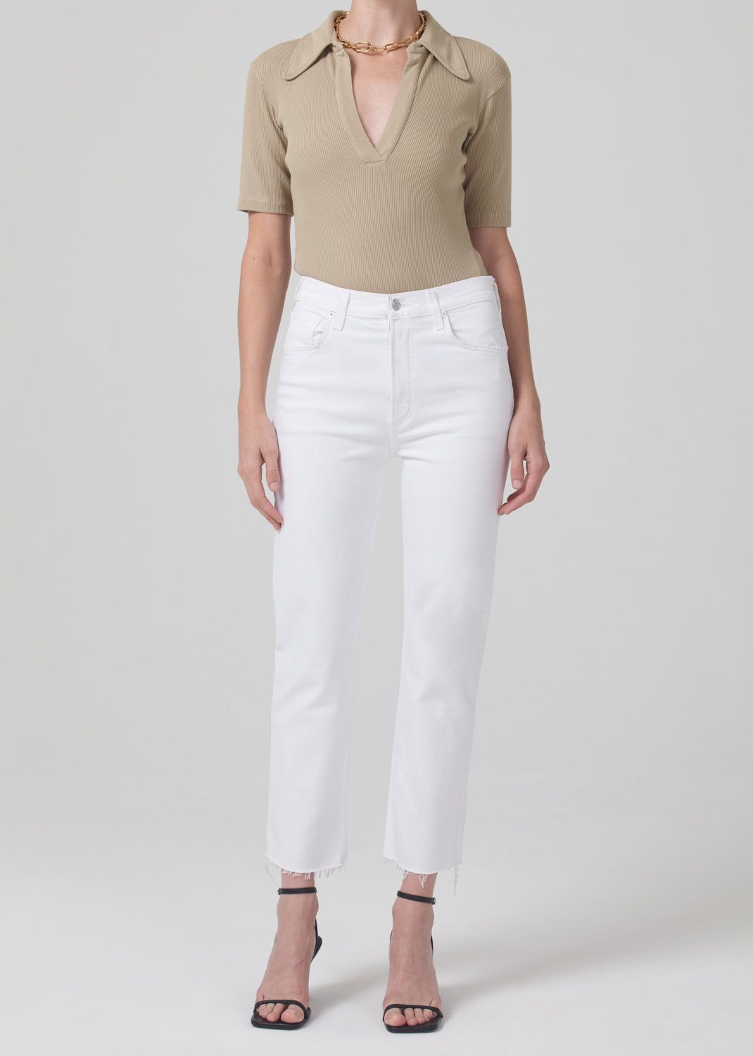 Daphne Crop High Rise Stovepipe in Lucent sold by Citizens Of Humanity