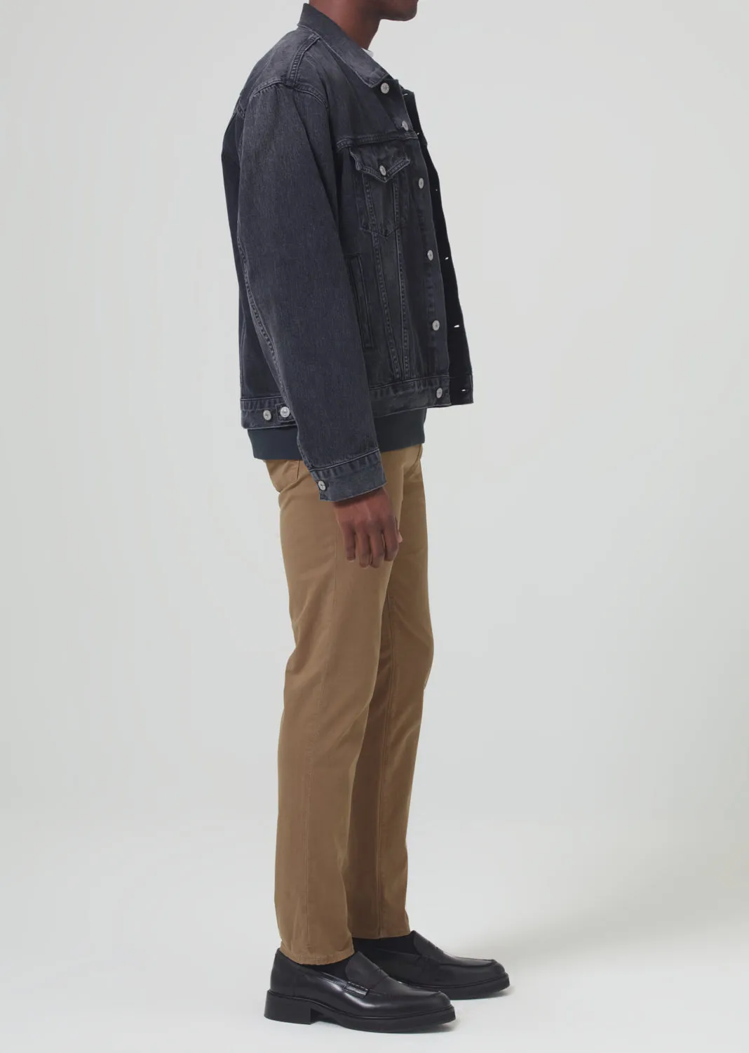 London Tapered Slim Stretch Twill in Dark Khaki sold by Citizens Of Humanity product image thumbnail 4