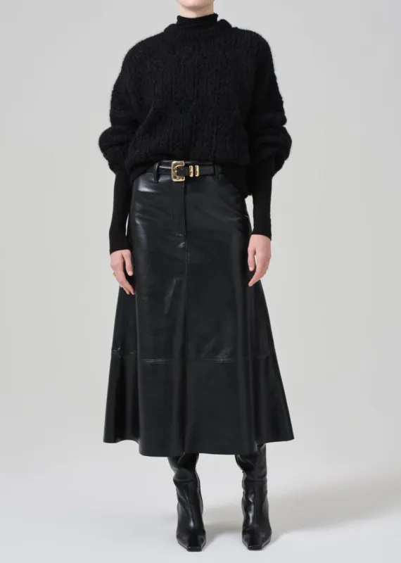 Cassia Leather Skirt in Black sold by Citizens Of Humanity