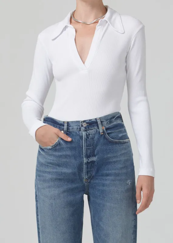 Alba Polo in White sold by Citizens Of Humanity