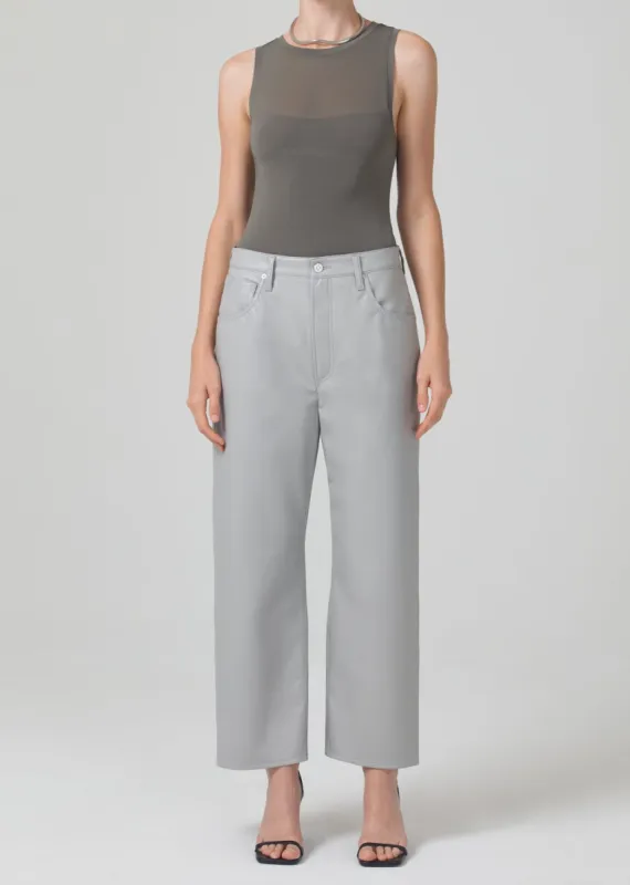 Gaucho Vintage Wide Leg Recycled Leather in Willow Grey sold by Citizens Of Humanity