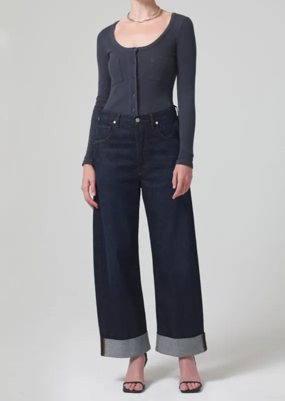 Ayla Baggy Cuffed Crop in Bandit sold by Citizens Of Humanity