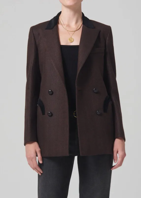 Blazé Milano Everyday Blazer in Cheveyo Brown sold by Citizens Of Humanity