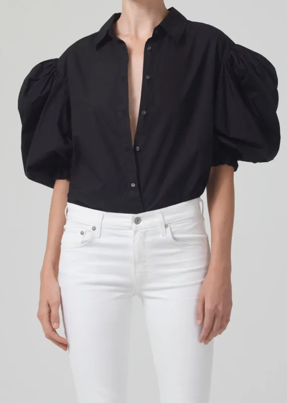 Anya Puff Sleeve Top in Black sold by Citizens Of Humanity