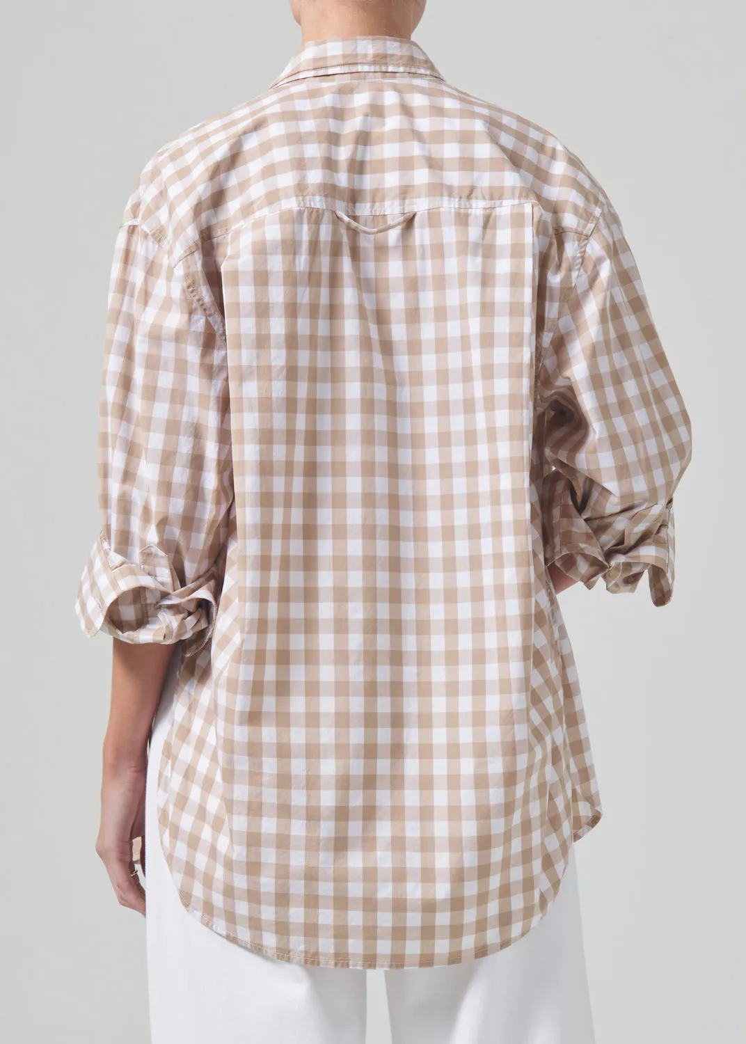 Kayla Shirt in Khaki Gingham sold by Citizens Of Humanity product image thumbnail 2