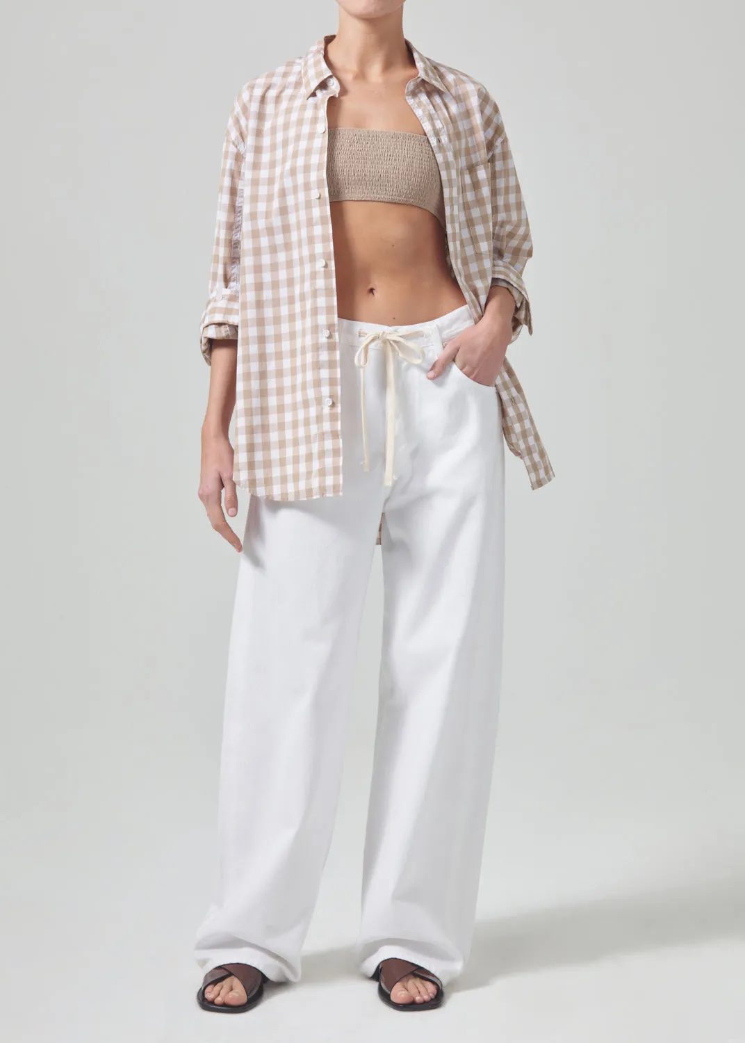 Kayla Shirt in Khaki Gingham sold by Citizens Of Humanity product image thumbnail 5