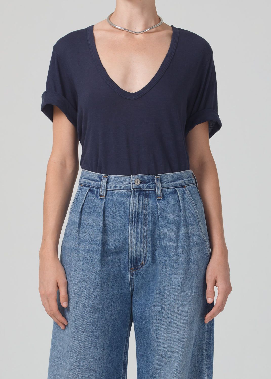 Cecilie V-Neck in Navy sold by Citizens Of Humanity