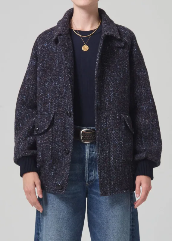 Blazé Milano Chabo Bomber in Dark Indigo sold by Citizens Of Humanity