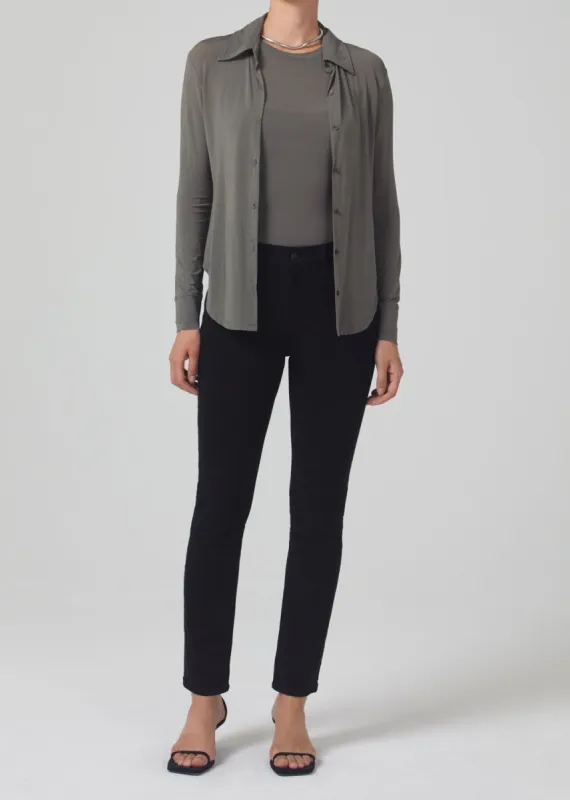 Skyla Mid Rise Slim in Plush Black sold by Citizens Of Humanity