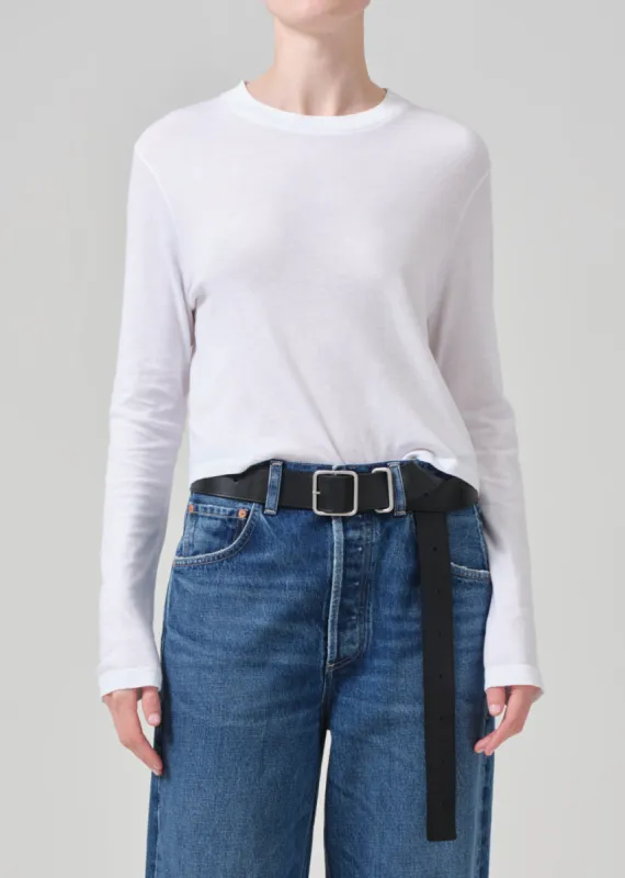 Sabine Cropped Long Sleeve in White sold by Citizens Of Humanity